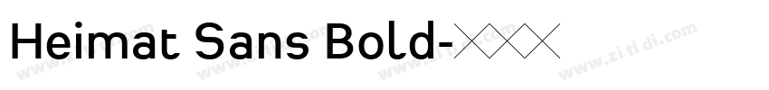 Heimat Sans Bold字体转换